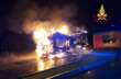 Calimera, un incendio distrugge un food truck in via Bari: intervengono i vigili del fuoco