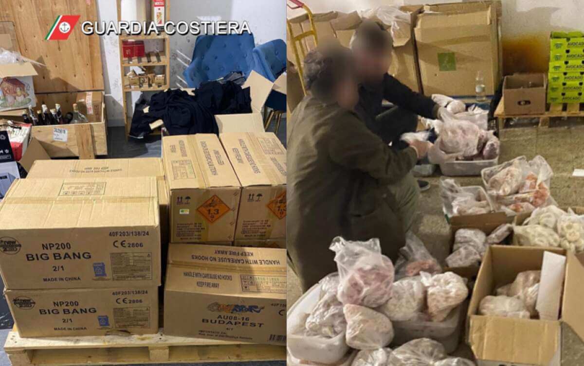 Gallipoli, sequestrati 135 chili di alimentari non tracciati ed esplosivi illegali in un ristorante cinese Gallipoli, sequestrati 135 chili di alimentari non tracciati ed esplosivi illegali in un ristorante cinese