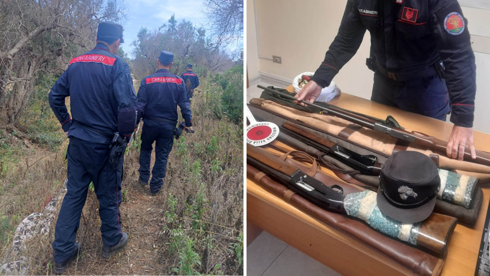 Cinque cacciatori denunciati nel Brindisino: sequestrate armi e munizioni