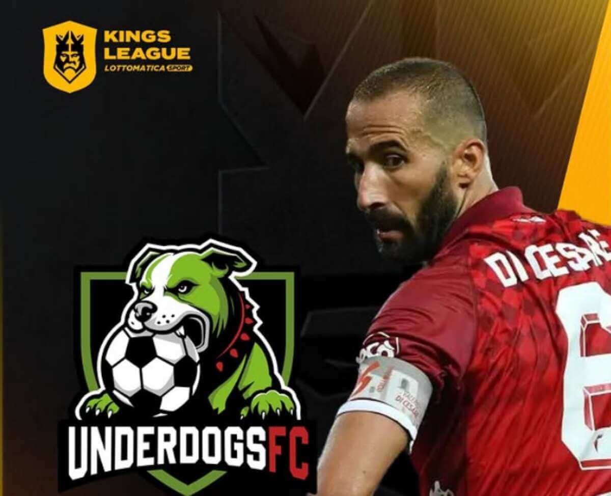 Valerio Di Cesare torna in campo: è la wildcard degli “Underdogs Fc” in Kings League