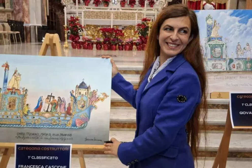Galleria foto 'Matera, un invito a coltivare fede e speranza: ecco il Carro della Madonna della Bruna' - foto 1