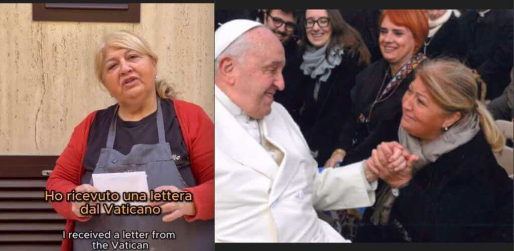 Galleria foto 'Nunzia riceve una lettera dal Papa: «Aspetto il giorno in cui preparerò i panzerotti per lei» – VIDEO' - foto 1