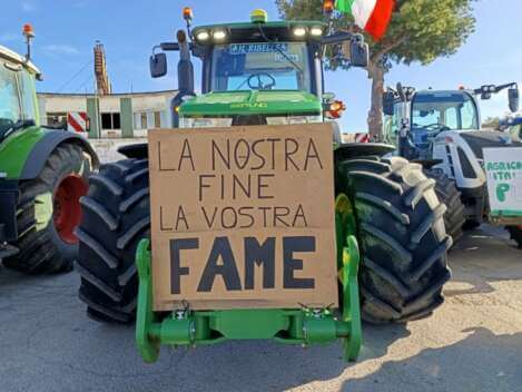 protesta trattori foggia