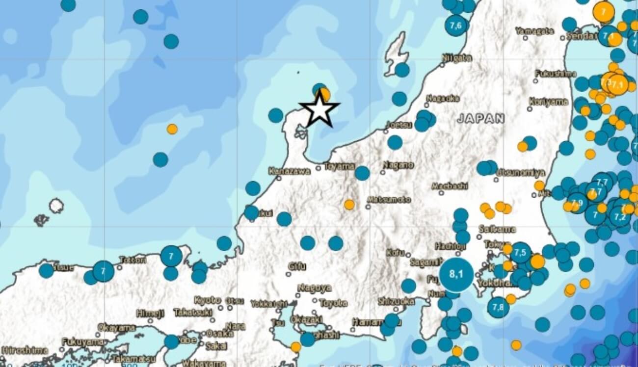 Terremoto in Giappone di magnitudo 6.9: piccolo tsunami sulle coste occidentali