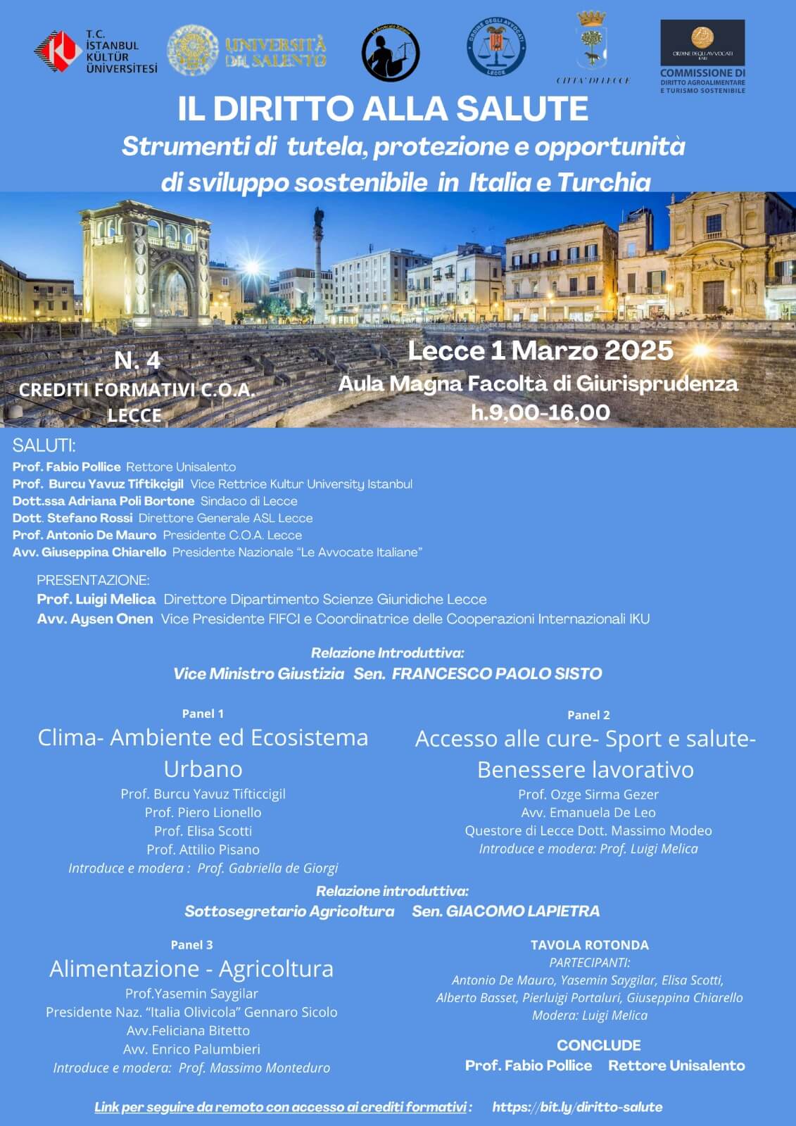 Lecce, la facoltà di Giurisprudenza ospita il convegno “Il diritto alla salute”