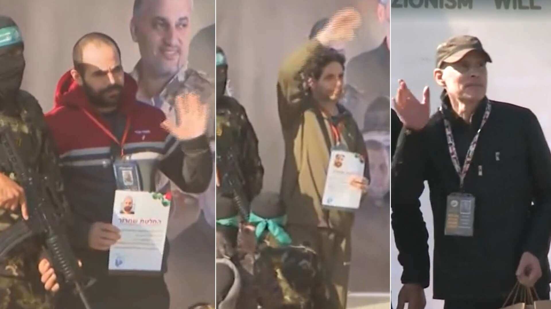 Gaza, Hamas rilascia i tre ostaggi israeliani: liberi Calderon, Bibas e Siegel Gaza, Hamas rilascia i tre ostaggi israeliani: liberi Calderon, Bibas e Siegel