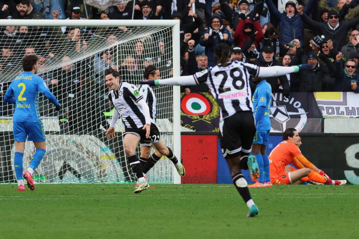 Serie A, l’Udinese batte l’Empoli 3-0: doppio Ekkelenkamp e Thauvin stendono D’Aversa