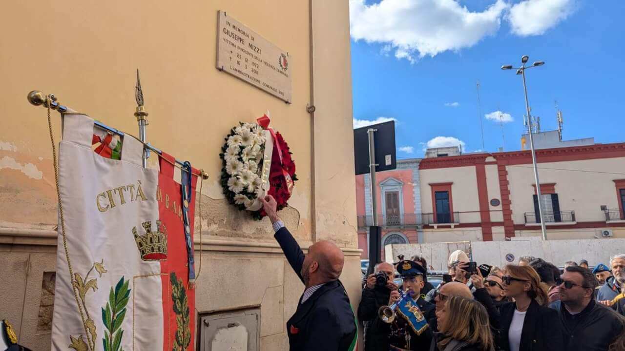 Bari ricorda Giuseppe Mizzi, vittima innocente di mafia: fu ucciso 14 anni fa a Carbonara