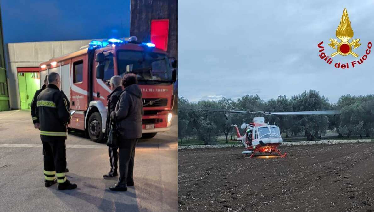 Molfetta, va ad asparagi ma si perde: i vigili del fuoco aiutano il 77enne a ritrovare l’auto e la moglie Molfetta, va ad asparagi ma si perde: i vigili del fuoco aiutano il 77enne a ritrovare l’auto e la moglie
