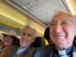 Al Bano, monsignor Santoro e Franco Giuliano in aereo: «Inizia ora missione di Pace a Gerusalemme»