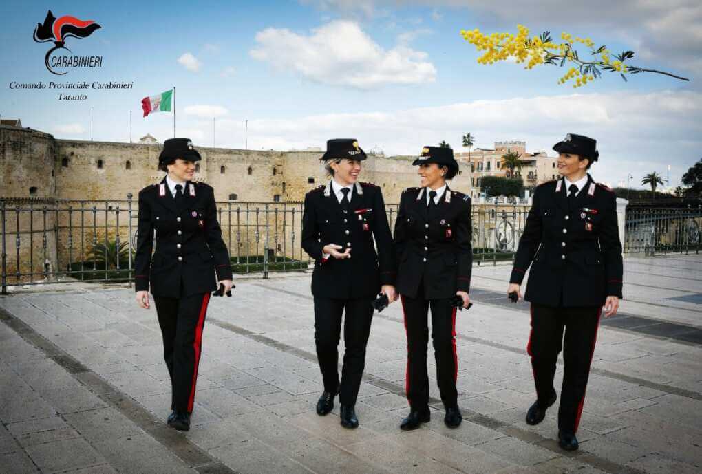 Taranto, i carabinieri celebrano l’8 marzo con le loro 16 donne in divisa