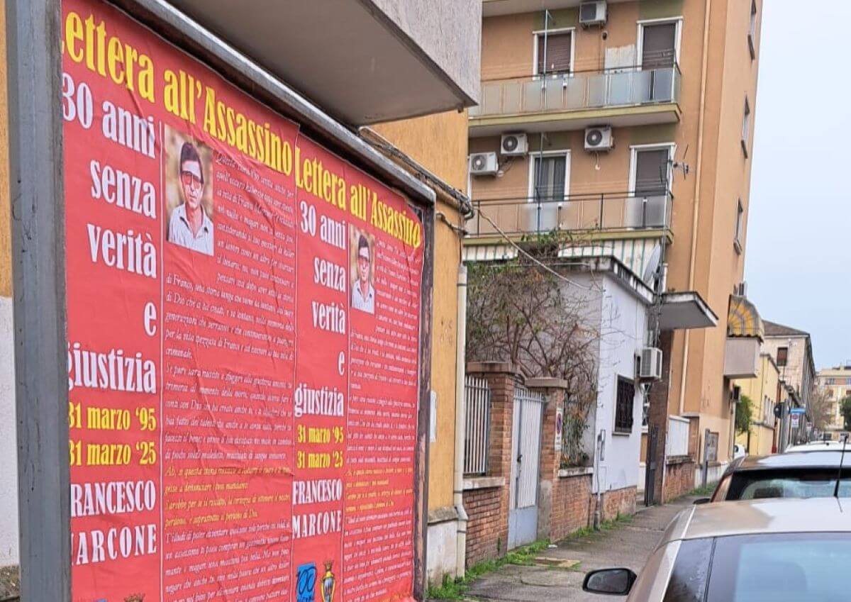 Foggia, in città una lettera all’assassino di Franco Marcone: «Farai i conti con Dio»