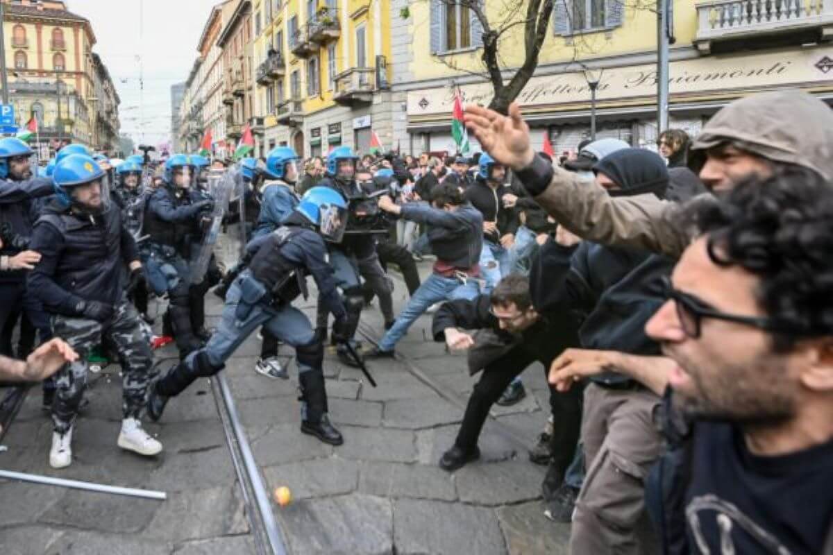 Milano, scontri alla manifestazione pro Palestina: denunciati cinque uomini e una donna