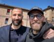 «Direttore», due “vecchie” glorie biancorosse in giro per Ferrara: il selfie social di Antenucci e Di Cesare