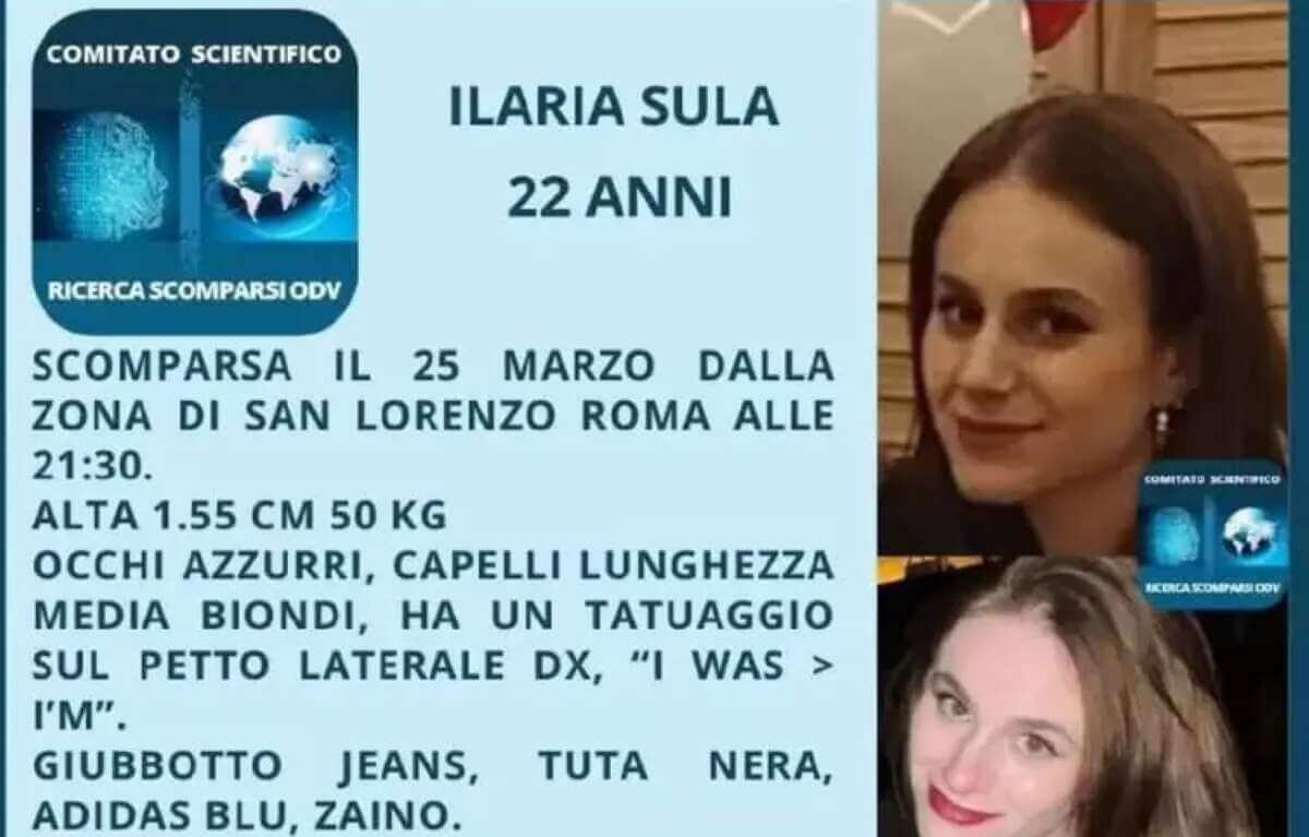 Trovata morta Ilaria Sula, il corpo della 22enne scomparsa a Roma era in una valigia: fermato l’ex Trovata morta Ilaria Sula, il corpo della 22enne scomparsa a Roma era in una valigia: fermato l’ex