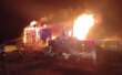 Incendio nella notte nel Foggiano, fiamme in un capannone: distrutti alcuni trattori – VIDEO