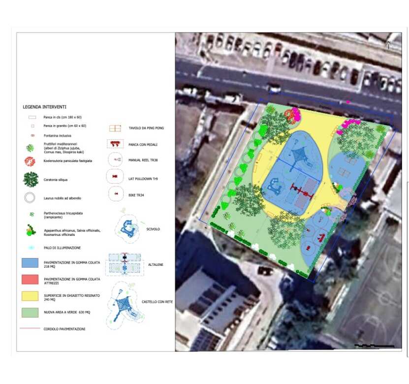 Bari inaugura la nuova oasi verde di via Oberdan: «Giochi, fitness e 42mila chili di CO2 in meno» – FOTO