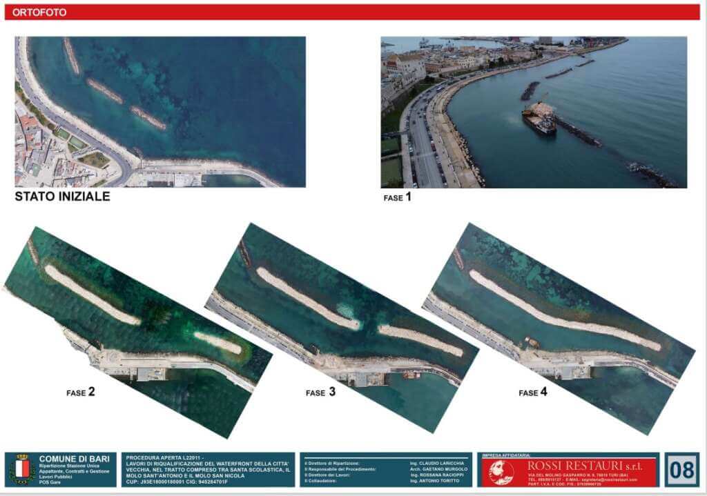 Waterfront di Bari, pronta la nuova scogliera. In costruzione l’edificio al molo Sant’Antonio – VIDEO Waterfront di Bari, pronta la nuova scogliera. In costruzione l’edificio al molo Sant’Antonio – VIDEO