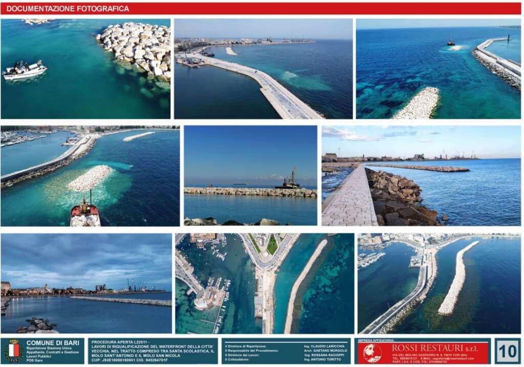 Waterfront di Bari, pronta la nuova scogliera. In costruzione l’edificio al molo Sant’Antonio – VIDEO Waterfront di Bari, pronta la nuova scogliera. In costruzione l’edificio al molo Sant’Antonio – VIDEO