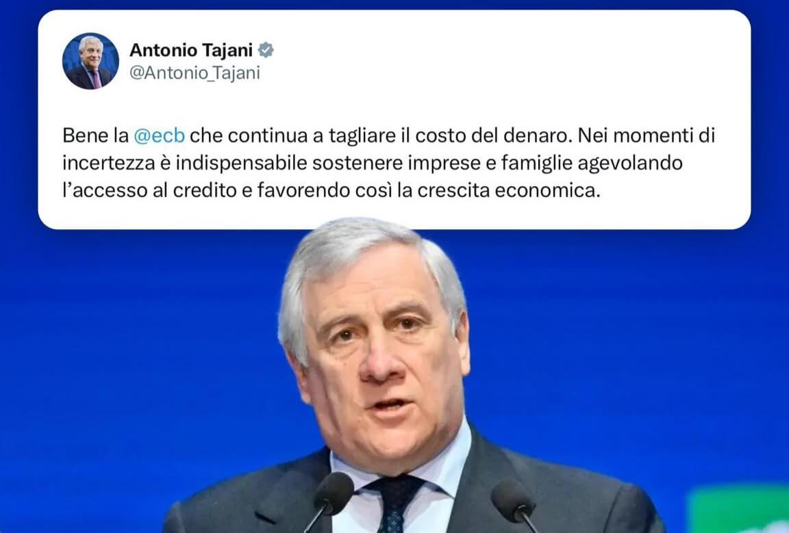 BCE taglia i tassi di interesse, Forza Italia: «Ottimo. Fiducia alle imprese. Ora si cresce»