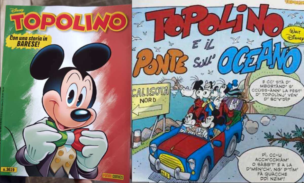 Topolino parla barese, in uscita il numero 3619 in 4 dialetti regionali: disponibile in edicola e online Topolino parla barese, in uscita il numero 3619 in 4 dialetti regionali: disponibile in edicola e online
