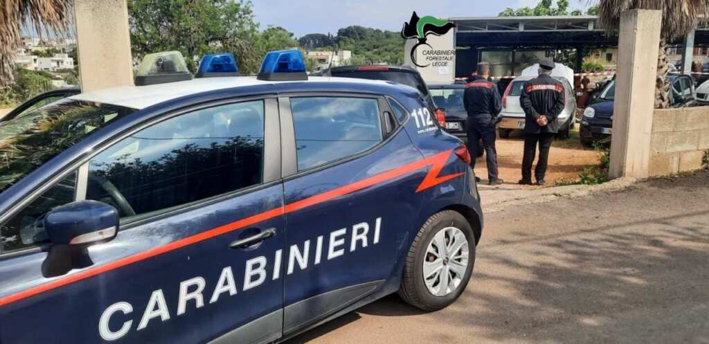Casarano, scoperto un deposito di rifiuti pericolosi in un’autofficina: denunciato il titolare