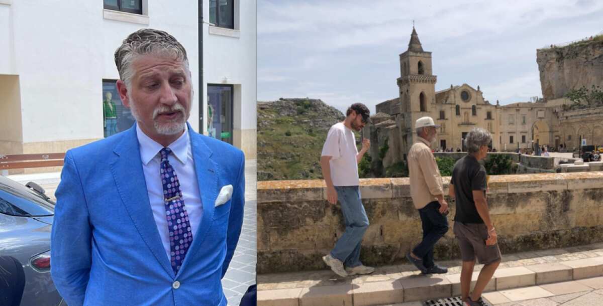 Matera, il ministro Giuli incontra Mel Gibson durante i sopralluoghi per le riprese del sequel di “The Passion”