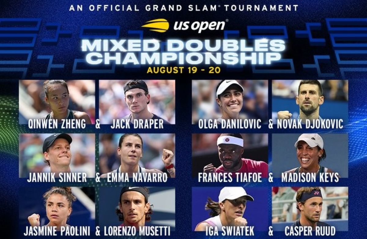 Galleria foto 'Tennis, US Open 2025: Sinner-Navarro e Paolini-Musetti tra le 16 coppie del nuovo doppio misto' - foto 1