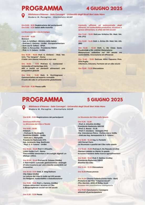 Galleria foto 'Sicurezza alimentare, dai campi alla tavola: il convegno all’Università di Bari. 4-5 giugno' - foto 2