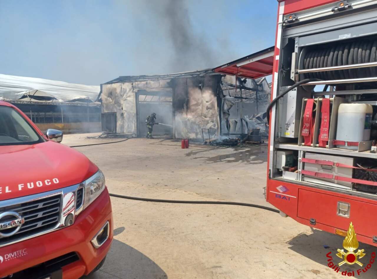 Galleria foto 'Incendio a Ruvo di Puglia: grosso capannone in fiamme, coinvolto anche un camion – FOTO' - foto 4