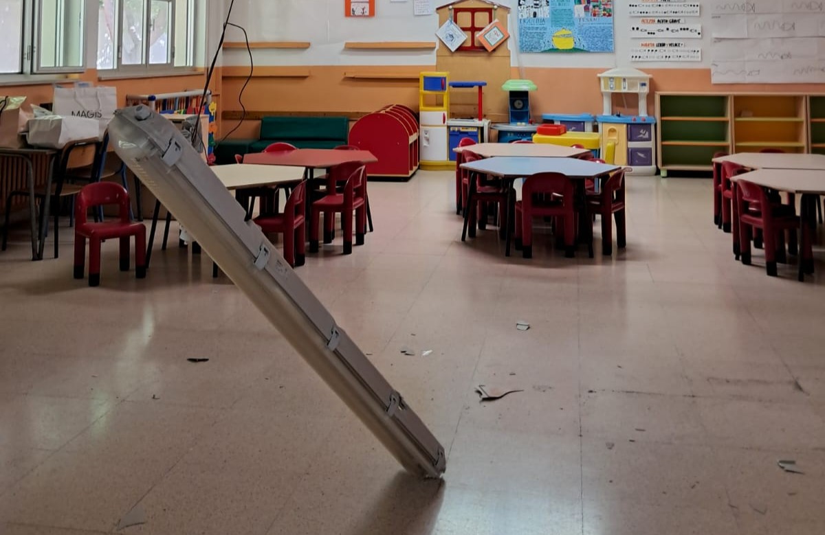 Molfetta, paura in una scuola per l’infanzia: crolla un grosso neon. Nell’aula c’erano bambini e insegnanti Molfetta, paura in una scuola per l’infanzia: crolla un grosso neon. Nell’aula c’erano bambini e insegnanti