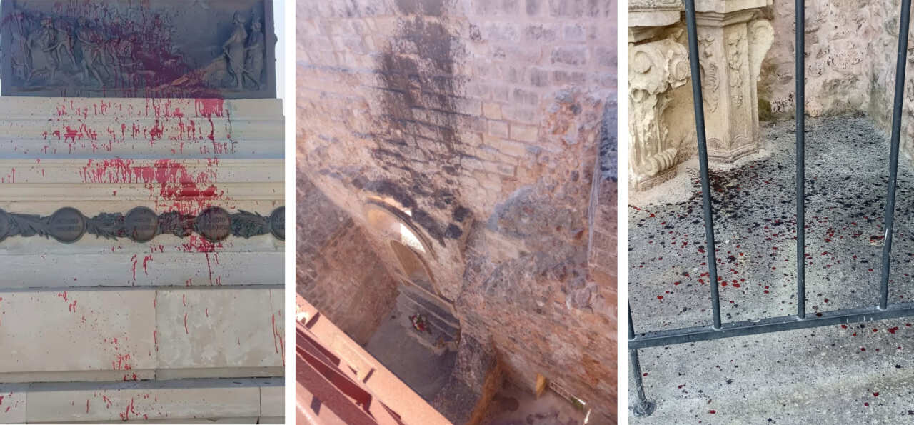 Otranto, vandali imbrattano il centro storico con vernice e catrame: deturpati vicoli e monumenti