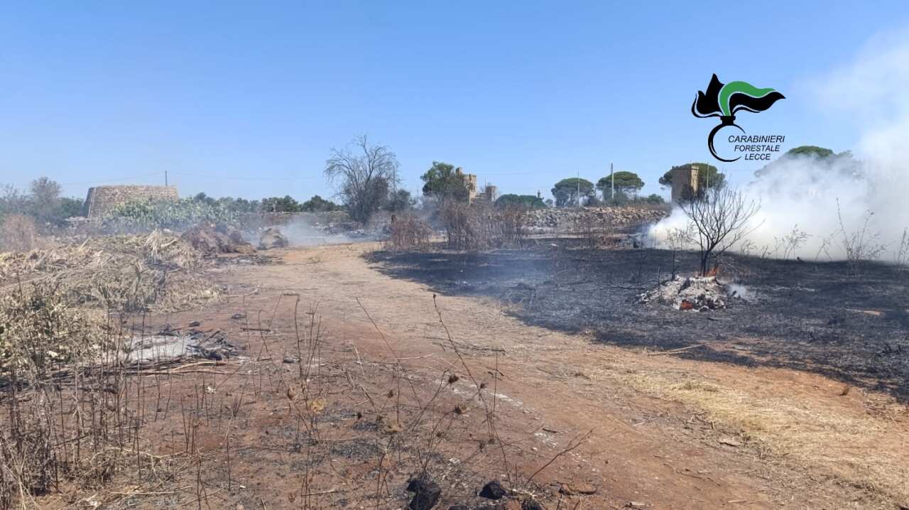 Danno fuoco a rifiuti nelle campagne di Racale: due uomini incastrati dal drone – FOTO Danno fuoco a rifiuti nelle campagne di Racale: due uomini incastrati dal drone – FOTO