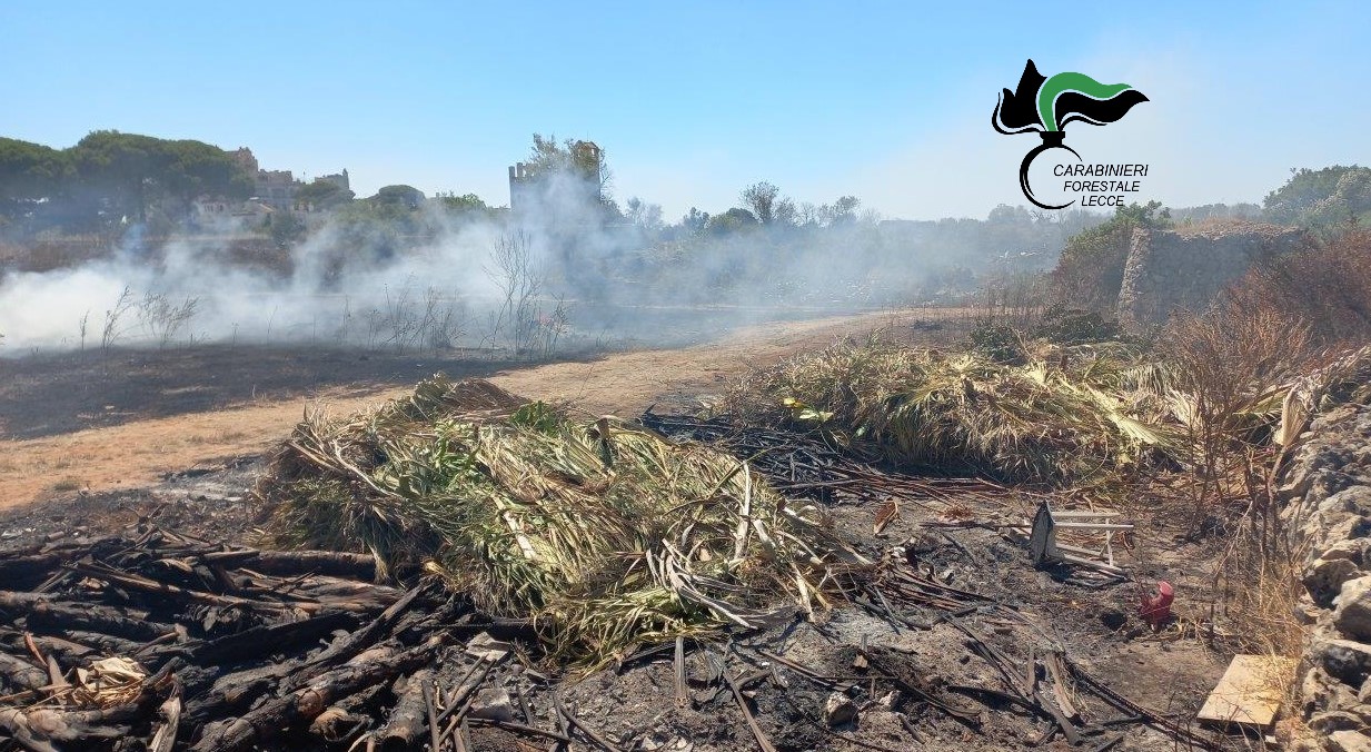 Danno fuoco a rifiuti nelle campagne di Racale: due uomini incastrati dal drone – FOTO Danno fuoco a rifiuti nelle campagne di Racale: due uomini incastrati dal drone – FOTO