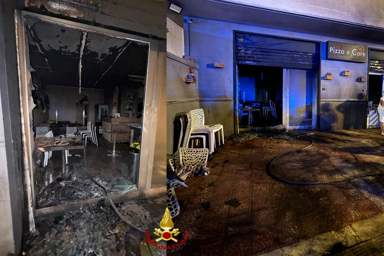 Galleria foto 'Bari, paura a Carbonara: un incendio danneggia una pizzeria. Intervengono i vigili del fuoco' - foto 1
