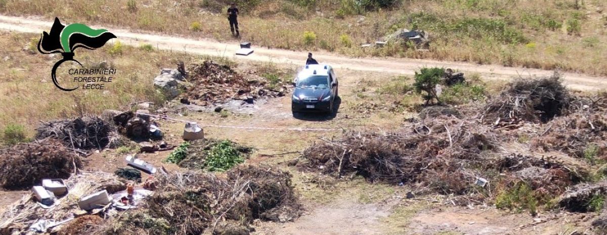 Scoperto un deposito di rifiuti in un villaggio turistico del Salento: denunciato il responsabile