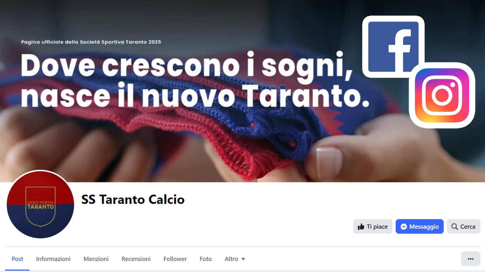 La SS Taranto Calcio sbarca sui social: “Un filo diretto con i tifosi” La SS Taranto Calcio sbarca sui social: “Un filo diretto con i tifosi”
