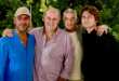 Gruppo di amici inedito in Puglia: Checco Zalone, Gerry Scotti e Angelo Duro in vacanza ad Alberobello