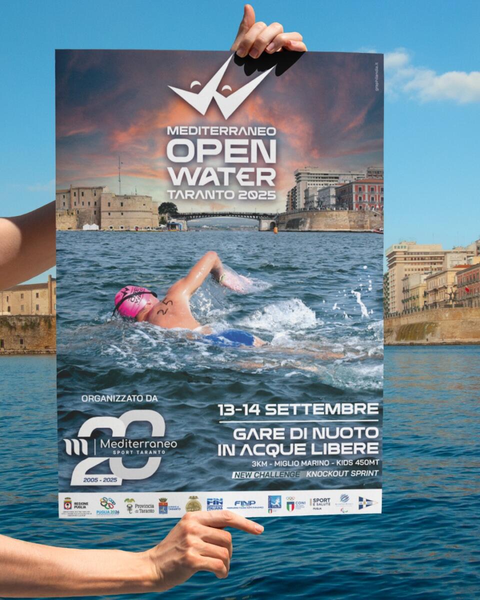 Taranto si prepara per il Mediterraneo Open Water 2025: in arrivo i campioni del nuoto olimpico
