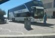 San Giovanni Rotondo, bus parcheggiato davanti al sagrato del santuario