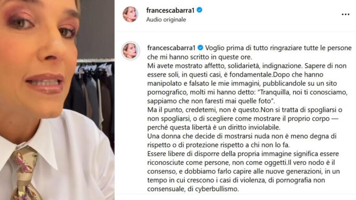 Galleria foto 'La giornalista Barra denuncia un sito sessista: l’IA spoglia donne senza consenso. Scatta l’indagine' - foto 1