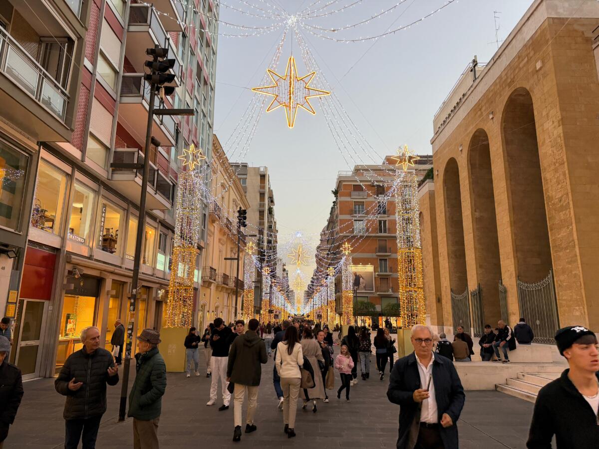 Galleria foto 'A Bari la magia delle luci di Natale ha già inizio: accese le luminarie a Led da via Sparano a Piazza Mercantile' - foto 1