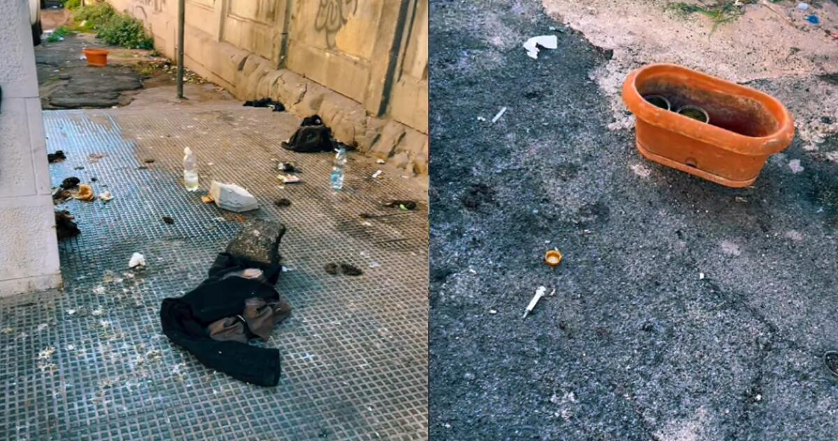 Galleria foto 'Degrado a Bari, la denuncia in corso Cavour: «Siringhe, sangue e sporcizia. Le luminarie non bastano»' - foto 1