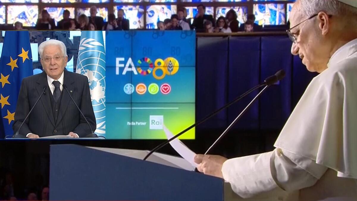 Giornata Mondiale dell’Alimentazione: il Papa e Mattarella alla Fao per un mondo senza fame Giornata Mondiale dell’Alimentazione: il Papa e Mattarella alla Fao per un mondo senza fame