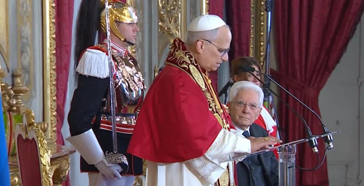 Papa Leone XIV al Quirinale da Mattarella: «Chiesa e Stato insieme per il bene comune» Papa Leone XIV al Quirinale da Mattarella: «Chiesa e Stato insieme per il bene comune»