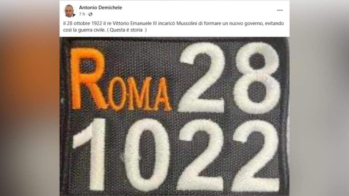 Galleria foto 'Bari, il post dal sapore nostalgico sulla marcia su Roma del consigliere di Fratelli d’Italia' - foto 1