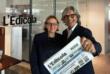 Bari, il direttore Roberto Alessi nella redazione de “L’Edicola” per salutare editore e giornalisti