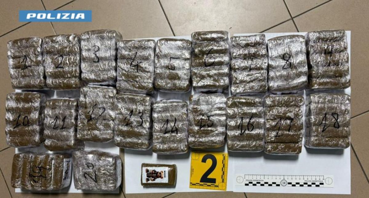 Lecce, in una Mercedes con 20 chili di hashish: arrestati due uomini di 39 e 36 anni – FOTO Lecce, in una Mercedes con 20 chili di hashish: arrestati due uomini di 39 e 36 anni – FOTO