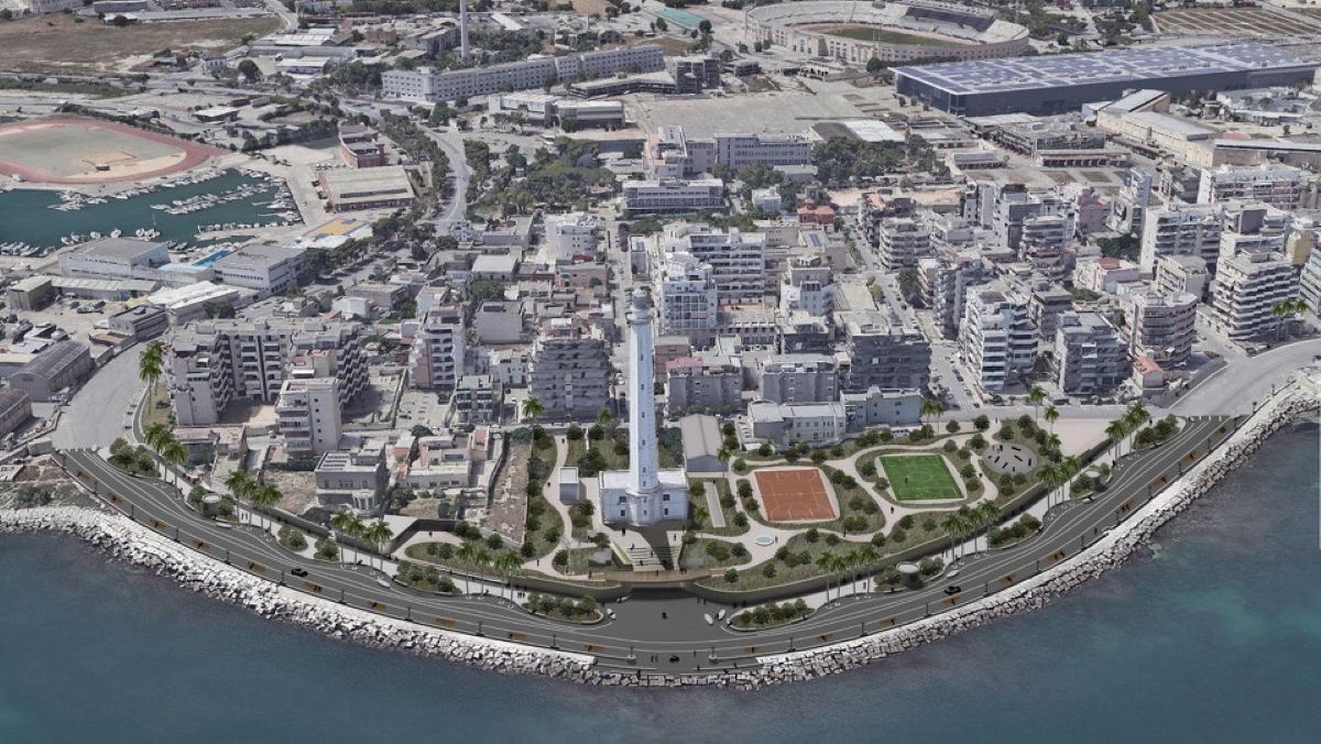 Galleria foto 'Waterfront di San Cataldo a Bari, via alla realizzazione della scala che collegherà il giardino del faro al mare – VIDEO' - foto 1