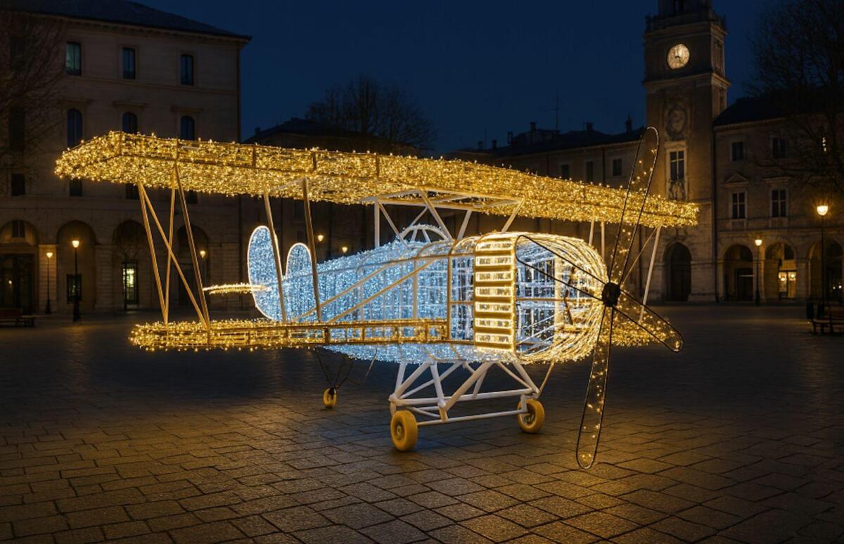 Galleria foto 'Bari si prepara al Natale: la città si illumina con alberi, aeroplani e sfere' - foto 1